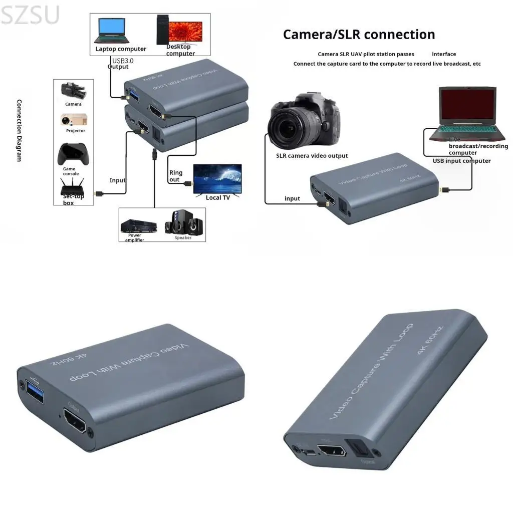 SZSU Metal Body HDTV Capturing Card 1080P 60FPS USB3.0 Capturing Card For PC Laptop
SZSU Metal Body HDTV Capturing Card 1080P 60FPS USB3.0 Capturing Card For PC Laptop