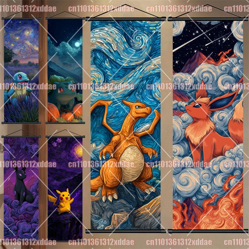Anime Pokémon Scroll Art Painting Charizard Squirtle Gengar Pikachu Eevee Bulbasaur HD Poster Fan Collection Children's Gifts
Anime Pokémon Scroll Art Painting Charizard Squirtle Gengar Pikachu Eevee Bulbasaur HD Poster Fan Collection Children's Gifts