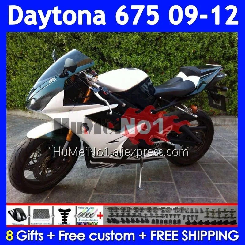 OEM Body For Triumph Daytona White black 675 Daytona-675 2009 2010 2011 2012 322No.110 Daytona675 09 10 11 12 Injection Fairing
OEM Body For Triumph Daytona White black 675 Daytona-675 2009 2010 2011 2012 322No.110 Daytona675 09 10 11 12 Injection Fairing