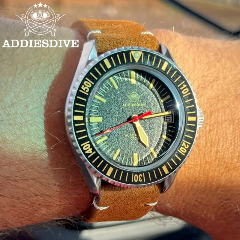ADDIESDIVE AD2105 Men Stainless Steel Series Watch 200m Diver Retro Dial C3 Luminous Watch Ceramic Bezel NH35 Automatic Watches
ADDIESDIVE AD2105 Men Stainless Steel Series Watch 200m Diver Retro Dial C3 Luminous Watch Ceramic Bezel NH35 Automatic Watches