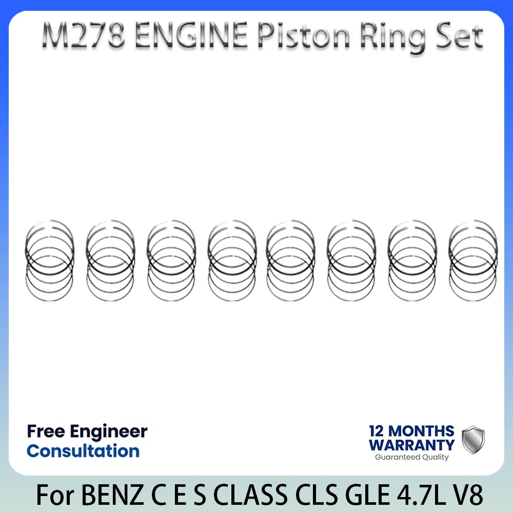 Engine New Piston Rings Set OE 2780300100 For Mercedes-Benz 4.7L 4.7 L T M278 V8 2012-2022 C E S CLS GLE GL CLASS C218 W212 S212
Engine New Piston Rings Set OE 2780300100 For Mercedes-Benz 4.7L 4.7 L T M278 V8 2012-2022 C E S CLS GLE GL CLASS C218 W212 S212