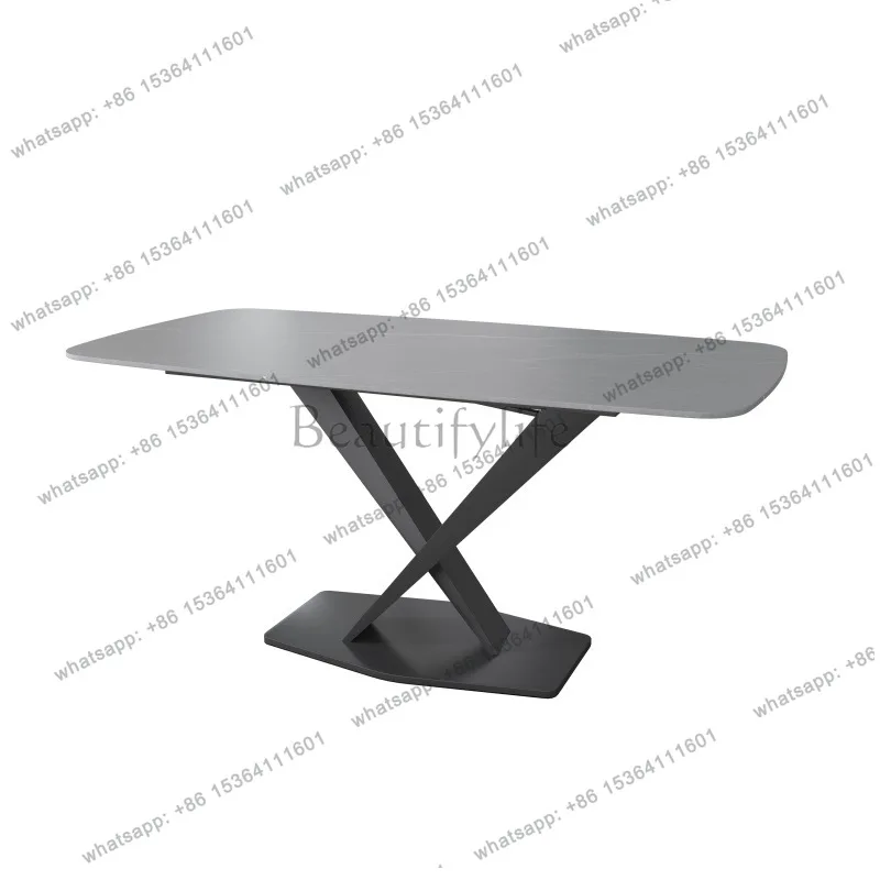 Italian minimalist rock slab dining table small apartment rectangular light luxury modern
Italian minimalist rock slab dining table small apartment rectangular light luxury modern