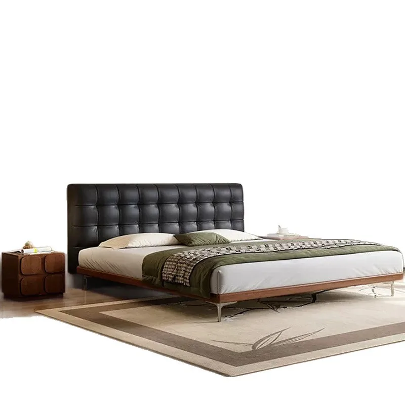 Simple master bedroom leather bed Internet celebrity retro ash wood minimalist waffle double solid wood soft bag bed top layer
Simple master bedroom leather bed Internet celebrity retro ash wood minimalist waffle double solid wood soft bag bed top layer