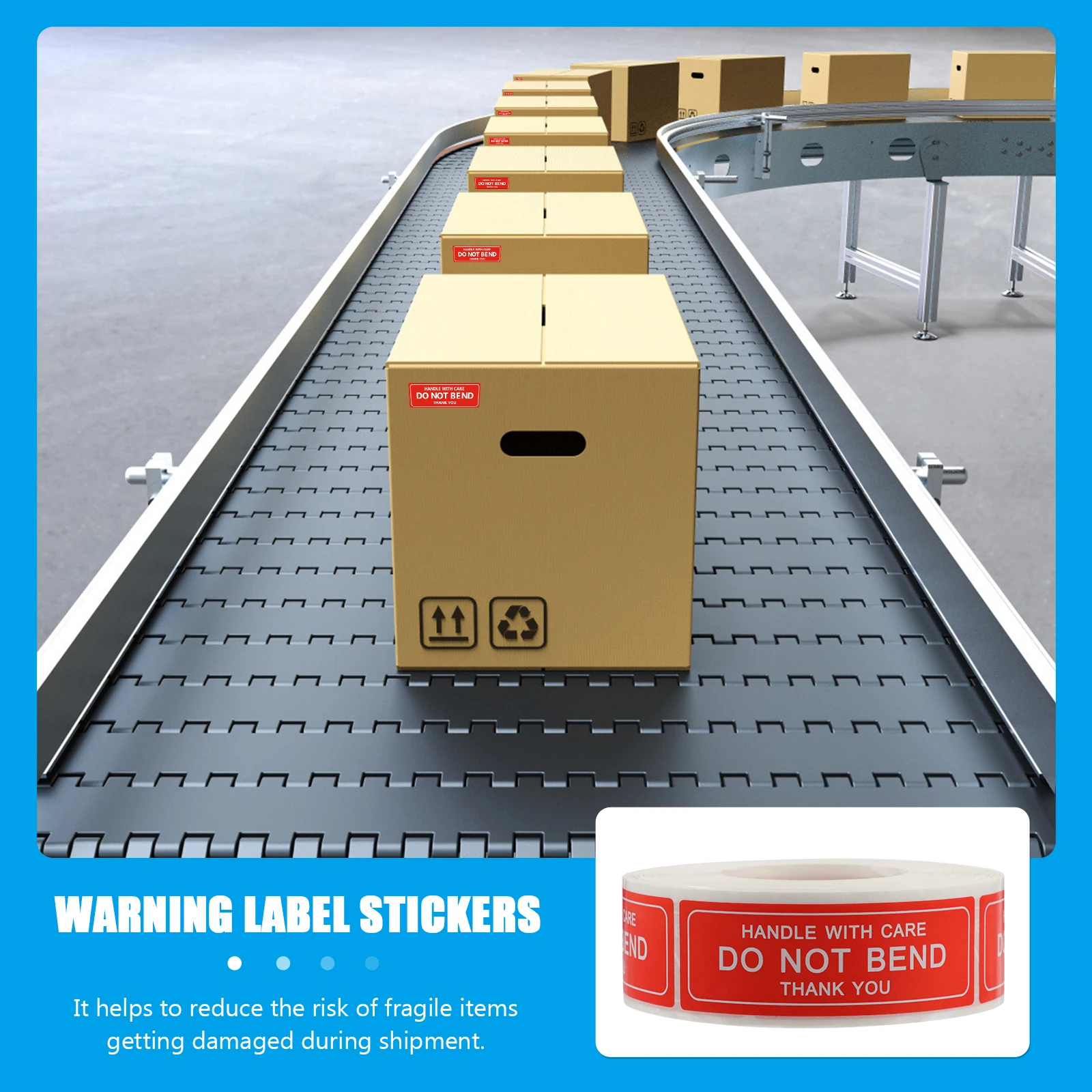 500Pcs Packing Label Handle with Care Warning Sticker Shipping Fragile Adhesive Label Compact Lightweight for Box Drum Pallet
500Pcs Packing Label Handle with Care Warning Sticker Shipping Fragile Adhesive Label Compact Lightweight for Box Drum Pallet