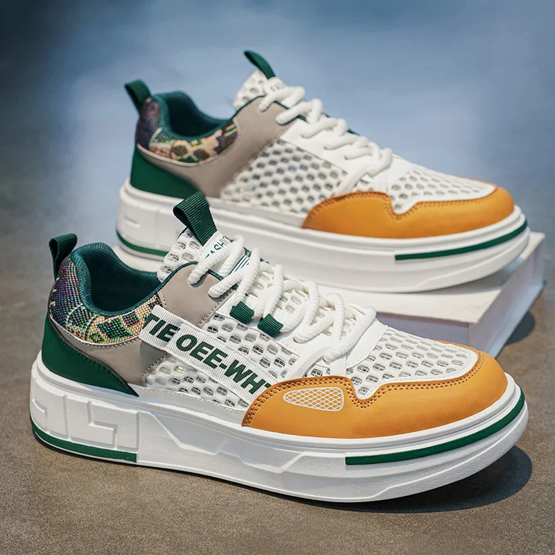 Summer Mesh Skateboard Shoes For Men Comfy Platform Breathable Casual Sneakers Man Trainers Outdoor Non-slip Men's Sports Shoes
Summer Mesh Skateboard Shoes For Men Comfy Platform Breathable Casual Sneakers Man Trainers Outdoor Non-slip Men's Sports Shoes