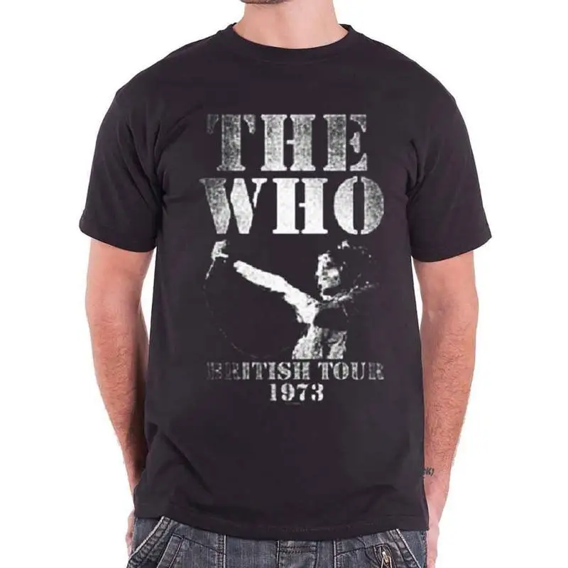 Футболка The Who British Tour 1973, логотип группы, официальная мужская черная футболка
Футболка The Who British Tour 1973, логотип группы, официальная мужская черная футболка