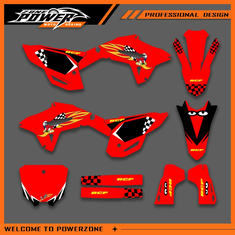 POWERZONE Motocross Team Graphics Background Sticker Decal Kits For HONDA 2021-2023 CRF450R 2022-2024 CRF250R Customized 01
POWERZONE Motocross Team Graphics Background Sticker Decal Kits For HONDA 2021-2023 CRF450R 2022-2024 CRF250R Customized 01