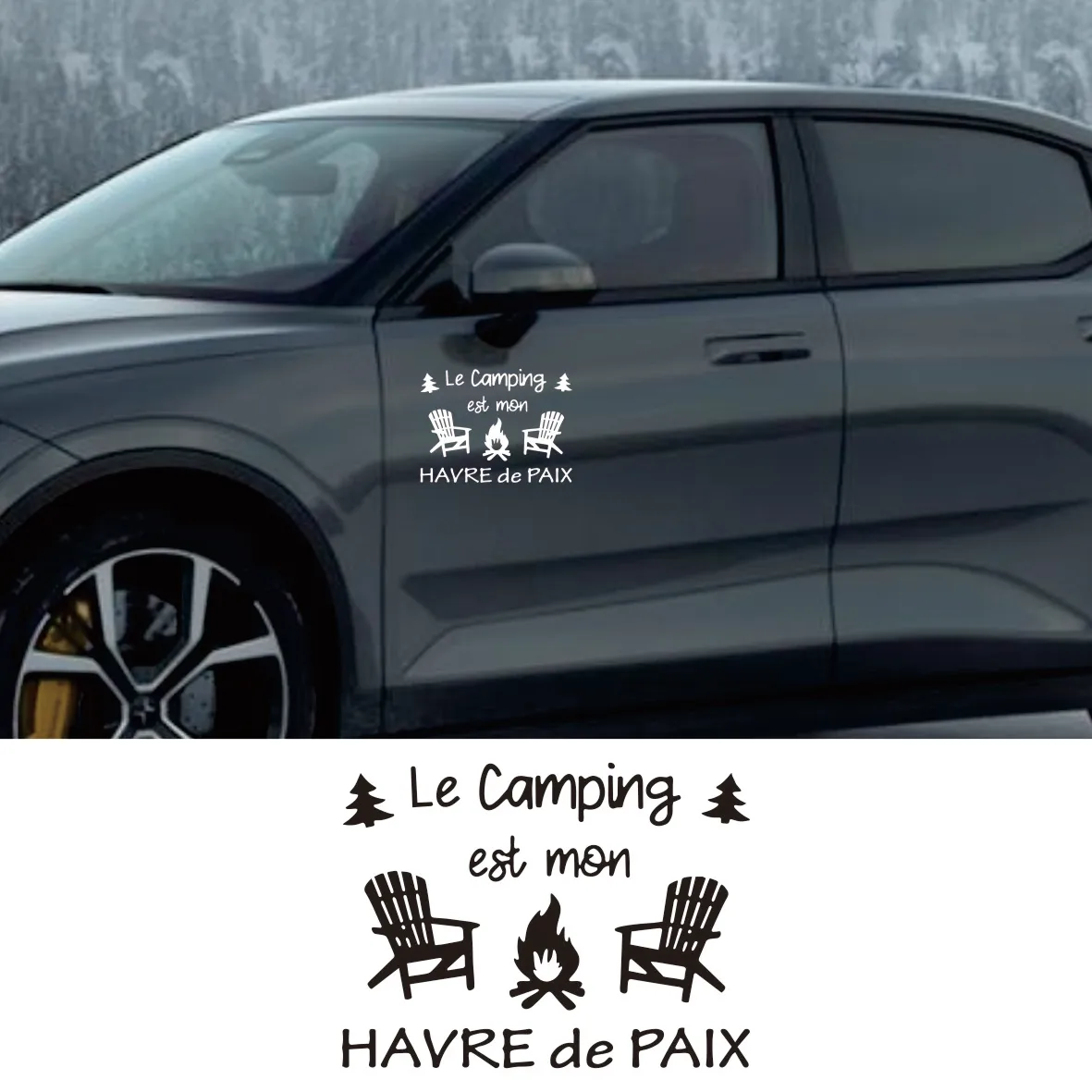 French Le Camping Vinyl Sticker For Camper Off road Tree Car Decor Woodland Timber Car Vinyl Art Sticker Decoration #161
French Le Camping Vinyl Sticker For Camper Off road Tree Car Decor Woodland Timber Car Vinyl Art Sticker Decoration #161
