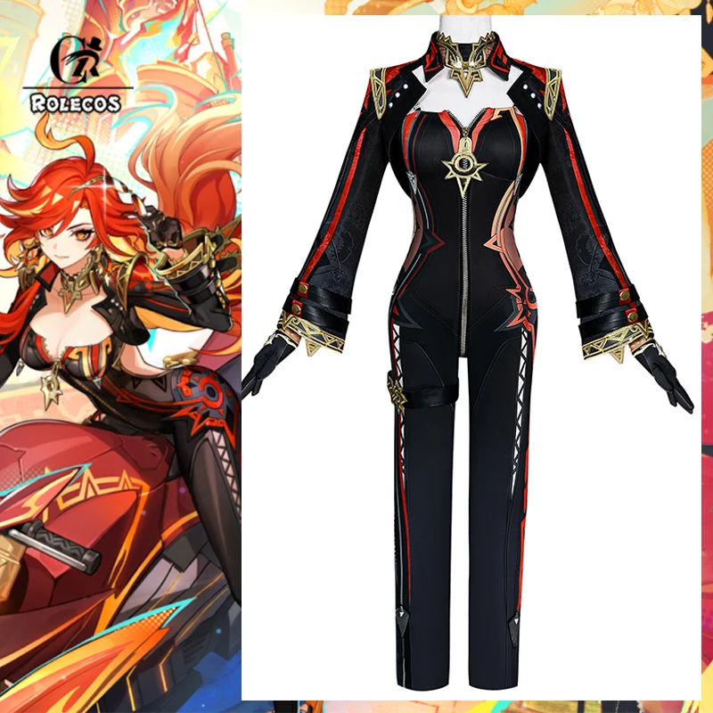 ROLECOS Game Genshin Impact Pyro Archon Mavuika Cosplay Costume Sexy Women Jumpsuit Halloween Party Outfit Full Set
ROLECOS Game Genshin Impact Pyro Archon Mavuika Cosplay Costume Sexy Women Jumpsuit Halloween Party Outfit Full Set