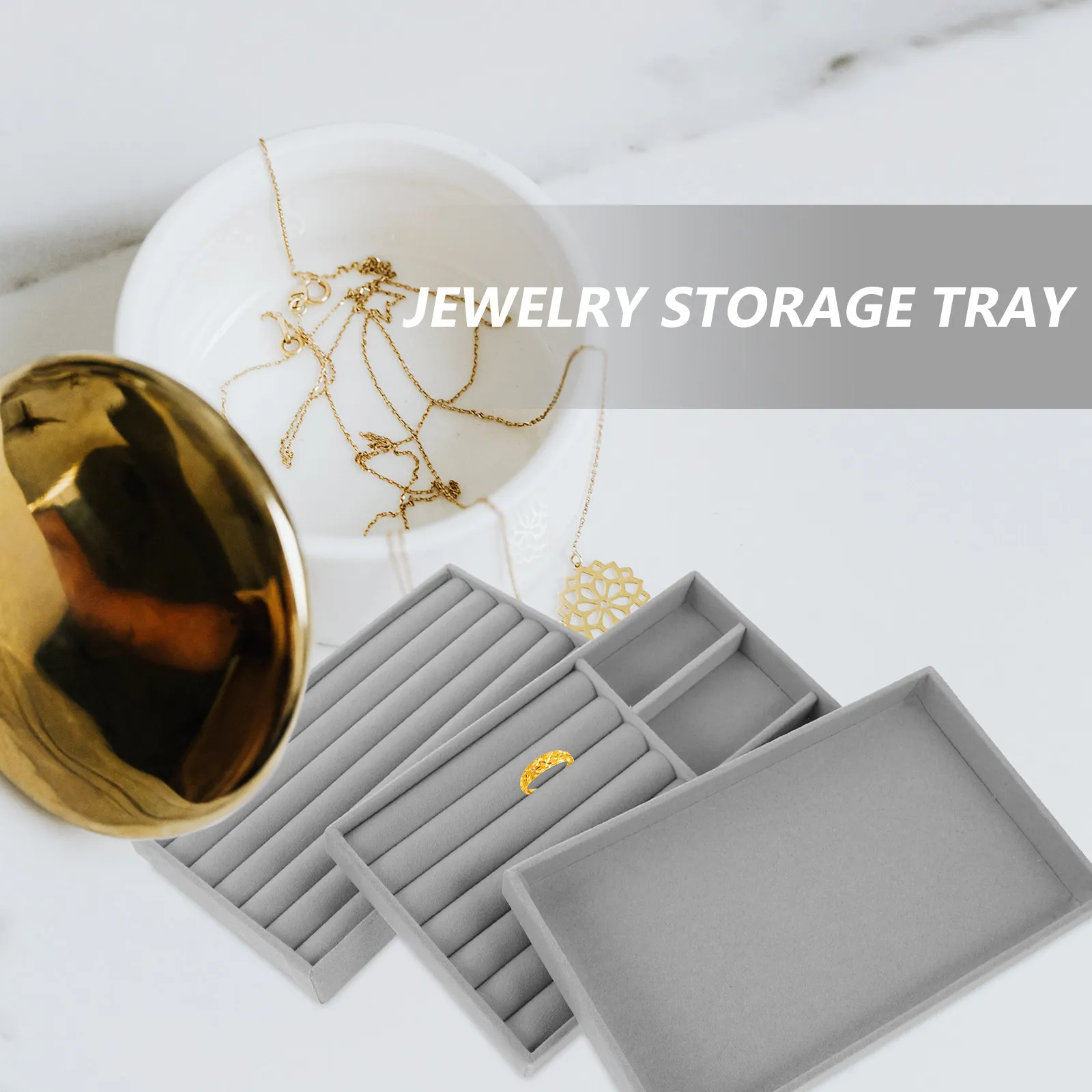 3Pcs Premium Jewelry Storage Tray Stackable Jewelry Display Organizer for Rings Earrings Necklaces Bracelets Desktop Organizer
3Pcs Premium Jewelry Storage Tray Stackable Jewelry Display Organizer for Rings Earrings Necklaces Bracelets Desktop Organizer