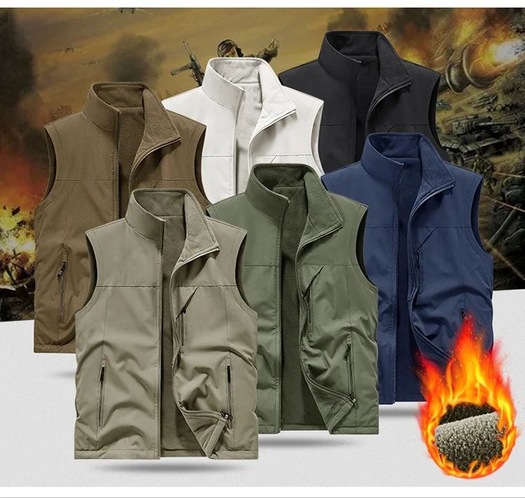 2026 Men's Vest Jacket Outerwear Casual Style Daily New Autumn Winter Warm thickened fleece double-sided slim fit vest
2026 Men's Vest Jacket Outerwear Casual Style Daily New Autumn Winter Warm thickened fleece double-sided slim fit vest