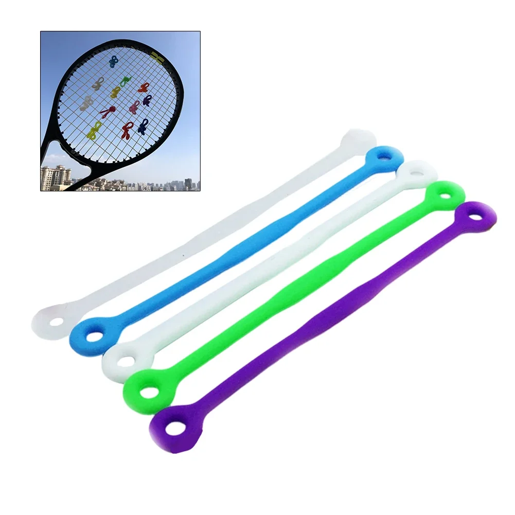 10Pcs Long Shape Tennis Racket Damper Shock Absorber Tennis Racquet Vibration Dampeners To Reduce Racquet Shock Absorption Tools