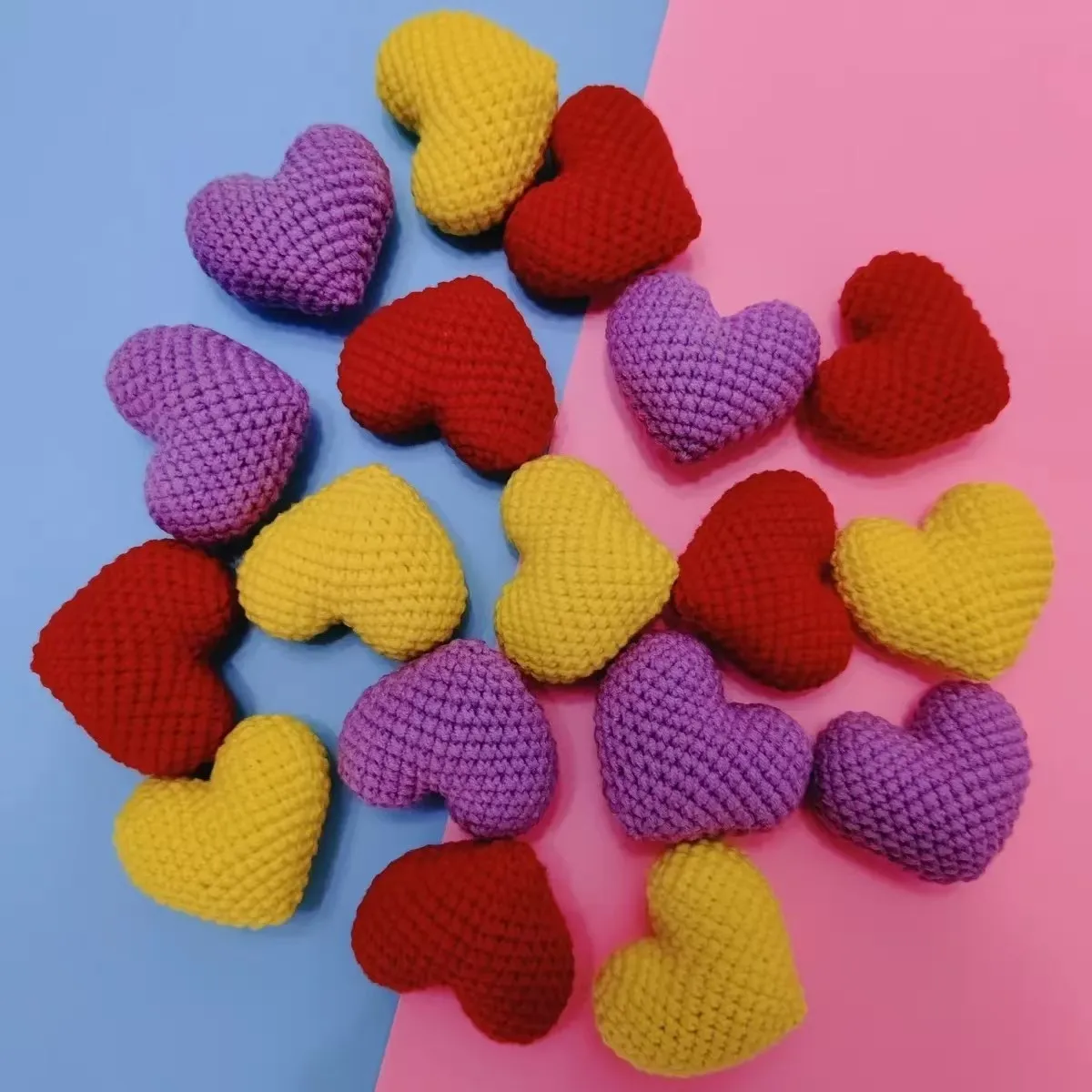 Handmade Crochet Red Heart Accessories , Crochet Color Heart for Cloths&Hat Decor,Handmade Wool Ornament ,Knitting Accessorie
Handmade Crochet Red Heart Accessories , Crochet Color Heart for Cloths&Hat Decor,Handmade Wool Ornament ,Knitting Accessorie