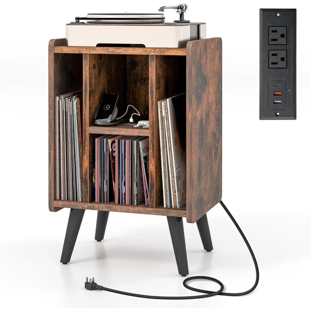 Record Player Stand w/Charging Station & USB Ports, Nightstand Sofa Side Table w/Vinyl Storage Cabinet for Living Room
Record Player Stand w/Charging Station & USB Ports, Nightstand Sofa Side Table w/Vinyl Storage Cabinet for Living Room