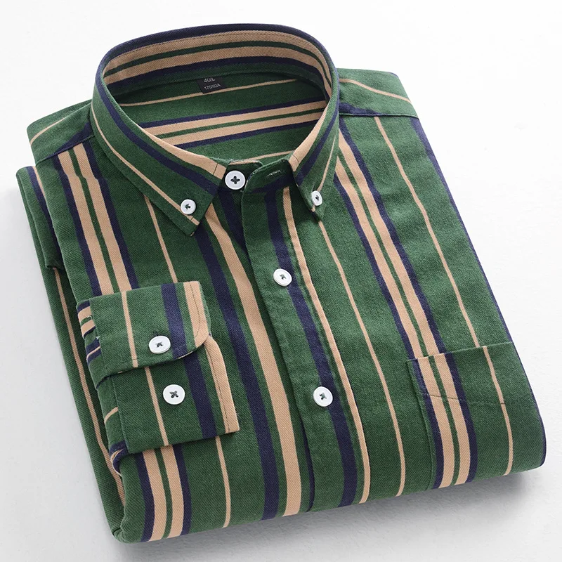 2024 Autumn Winter 100% Cotton Men Long sleeve Shirts Fashion Stripe Casual Shirts for Men with Pocket Men Clothing MY1031
2024 Autumn Winter 100% Cotton Men Long sleeve Shirts Fashion Stripe Casual Shirts for Men with Pocket Men Clothing MY1031