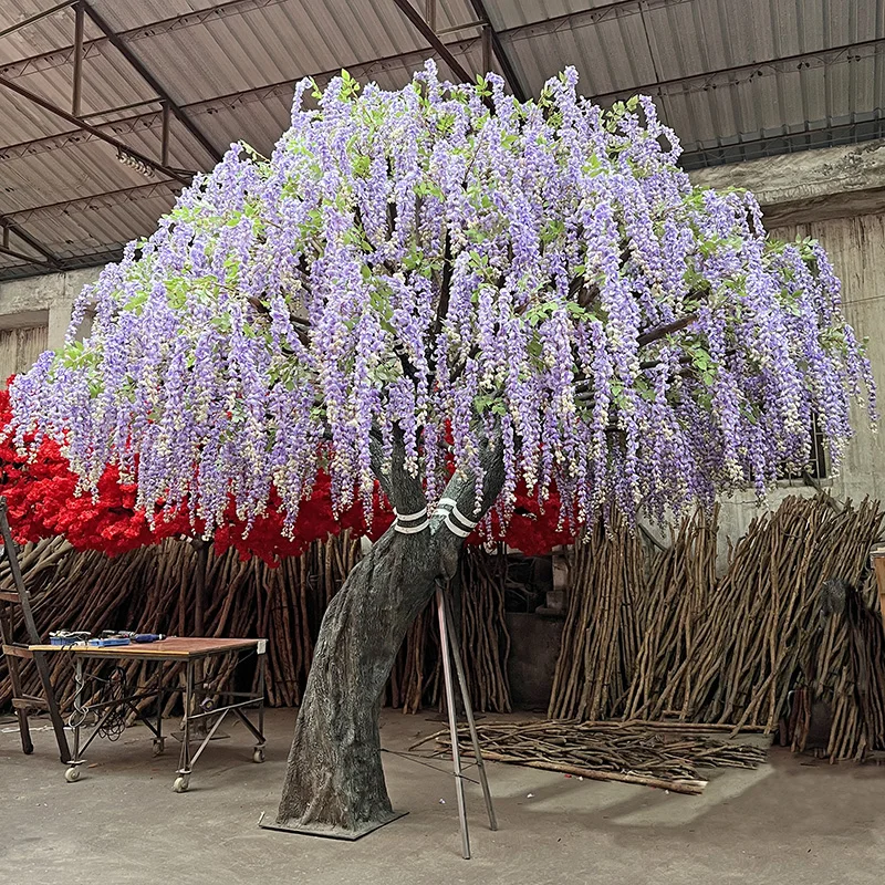Romantic Purple Wisteria Tree Artificial Weeping Cherry Blossom Tree Flower Decor Trees Huge For Wedding Decoration
Romantic Purple Wisteria Tree Artificial Weeping Cherry Blossom Tree Flower Decor Trees Huge For Wedding Decoration