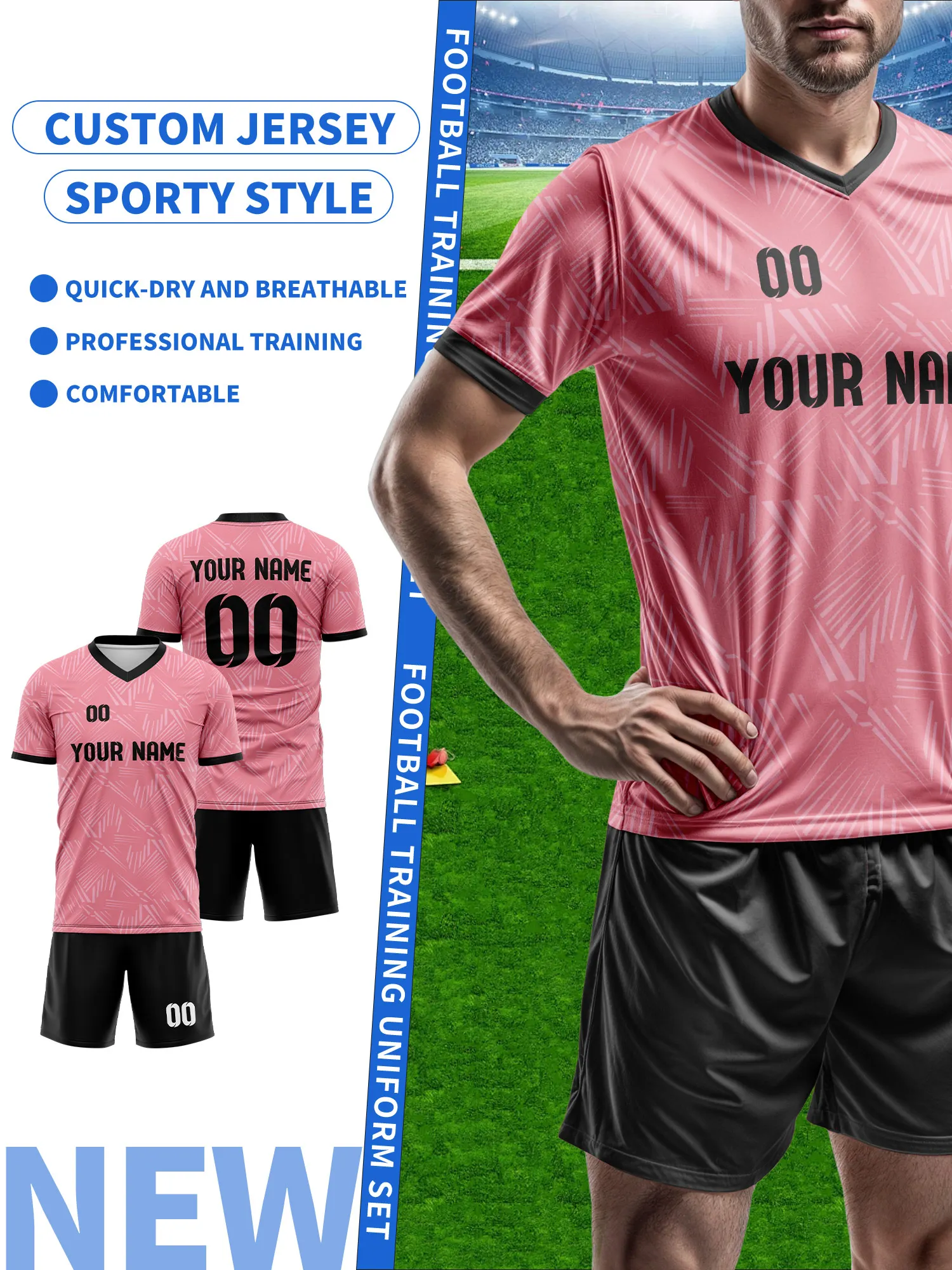 2026 Men's and Women's Customized Name and Number Sports V-Neck Jerseys, Quick-Drying, Fashionable, Sublimation Technology
2026 Men's and Women's Customized Name and Number Sports V-Neck Jerseys, Quick-Drying, Fashionable, Sublimation Technology