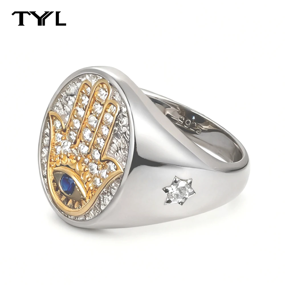 TYYL Lab Grown Sapphire Evil Eye Moissanite Star of David Ring for Women Men Devil's Eye S925 Silver Finger Rings Couple Jewelry
TYYL Lab Grown Sapphire Evil Eye Moissanite Star of David Ring for Women Men Devil's Eye S925 Silver Finger Rings Couple Jewelry