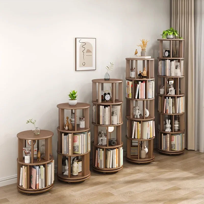 Solid Wood Floor Bookcases Rotating Storage Round Unit Bookcases Children Minimalist Librero Organizador Mueble Home Furniture
Solid Wood Floor Bookcases Rotating Storage Round Unit Bookcases Children Minimalist Librero Organizador Mueble Home Furniture