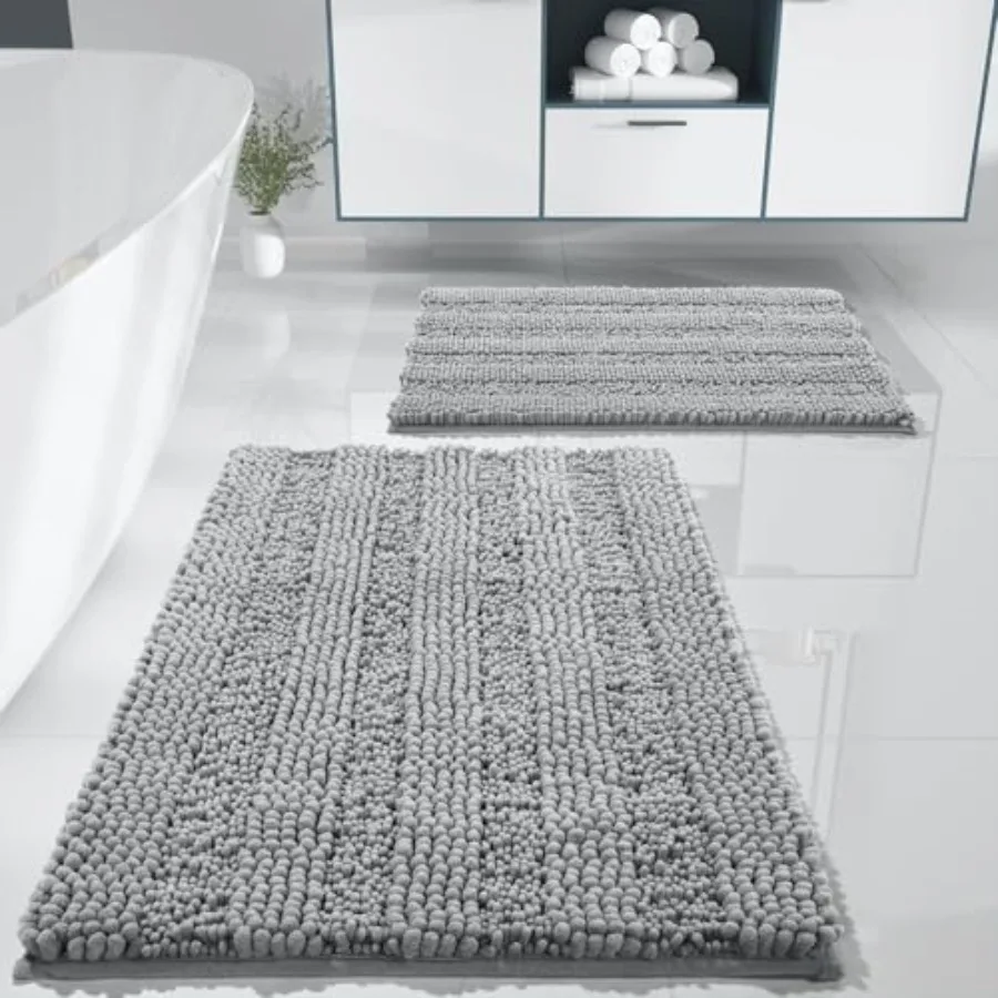 Bathroom Rug Set 2 Piece Soft Absorbent Chenille Bath Mat Set Non Slip Machine Washable Quick Dry Plush Shower Rugs for Bathroo
Bathroom Rug Set 2 Piece Soft Absorbent Chenille Bath Mat Set Non Slip Machine Washable Quick Dry Plush Shower Rugs for Bathroo