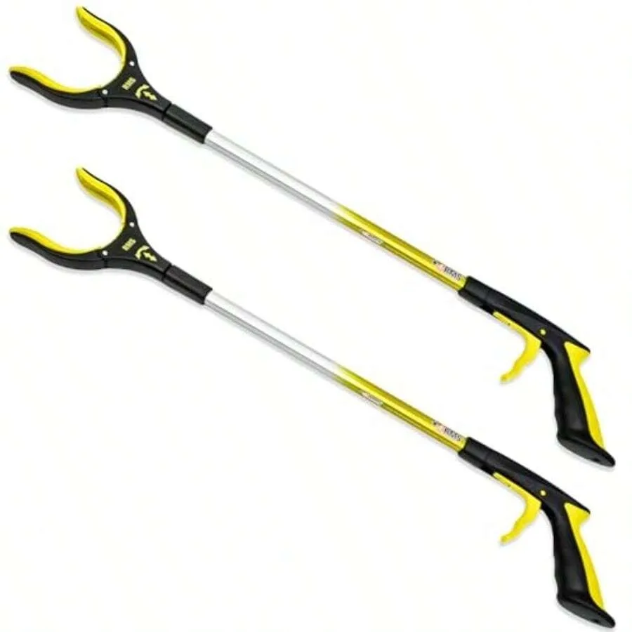 2-Pack 32 Inch Extra Long Grabber Reacher With Rotating Jaw - Mobility Aid Reaching Assist Tool Yellow
2-Pack 32 Inch Extra Long Grabber Reacher With Rotating Jaw - Mobility Aid Reaching Assist Tool Yellow