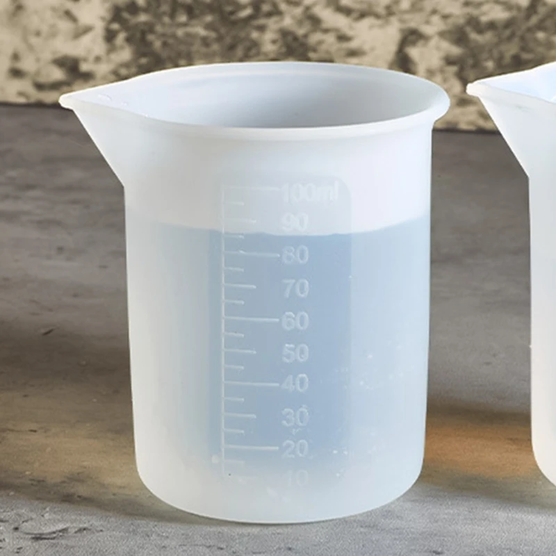 F42F 100ml Resin Cup DIY Crafts Jewelry Silicone Measuring Cup Reusable Mixing Cup with Precise Scale Non-Stick Silicone Cup
F42F 100ml Resin Cup DIY Crafts Jewelry Silicone Measuring Cup Reusable Mixing Cup with Precise Scale Non-Stick Silicone Cup