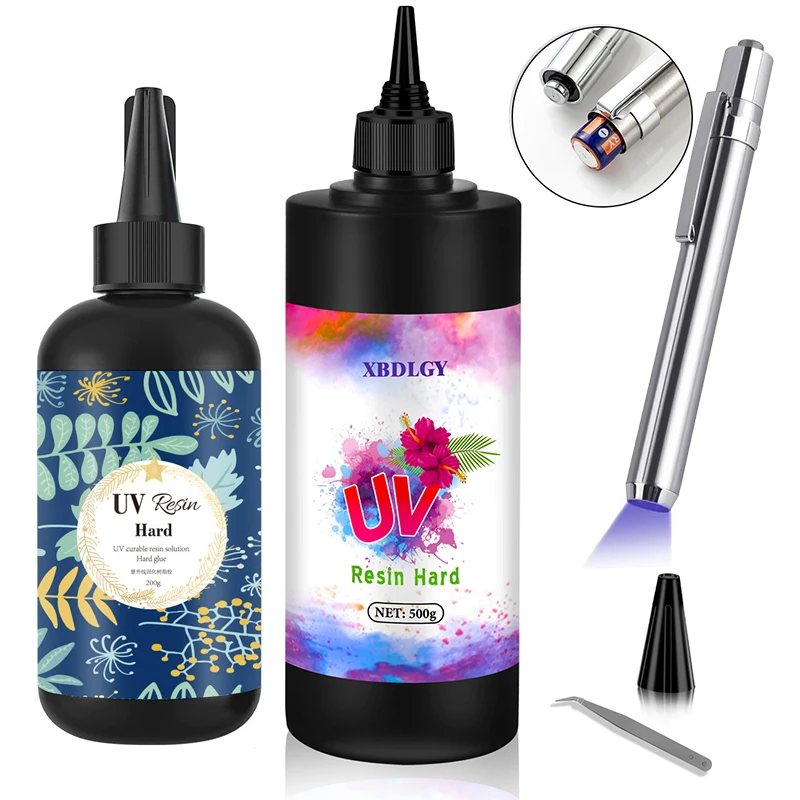 200g/250g/500g UV Resin Lamp Kit Hard Glue Clear Ultraviolet Solar Fast Curing Epoxy Resin for DIY Casting Molds Jewelry Crafts
200g/250g/500g UV Resin Lamp Kit Hard Glue Clear Ultraviolet Solar Fast Curing Epoxy Resin for DIY Casting Molds Jewelry Crafts