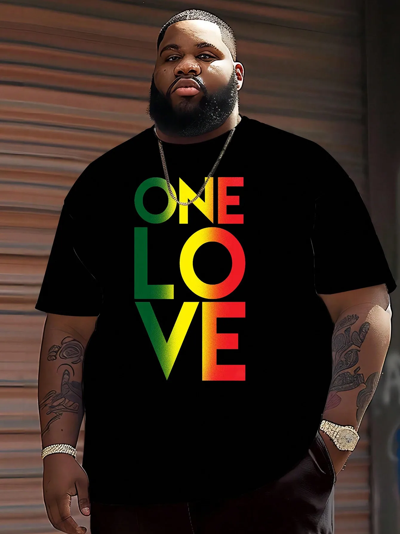 Men'S "ONE LOVE" Printed T-Shirt 100% Cotton Casual Crew Neck, Regular Fit, with Slight Stretch, Knit Fabric, for All-Season Tee
Men'S "ONE LOVE" Printed T-Shirt 100% Cotton Casual Crew Neck, Regular Fit, with Slight Stretch, Knit Fabric, for All-Season Tee