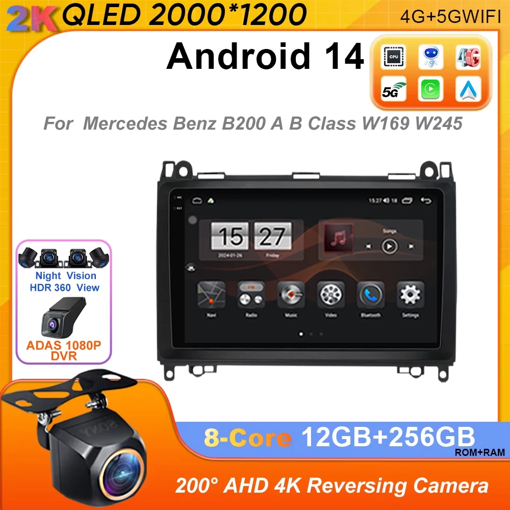 Carplay Android 14 Car Radio For Mercedes Benz B200 A B Class W169 W245 Viano Vito W639 GPS DVD WIFI Multimedia Player Autoradio
Carplay Android 14 Car Radio For Mercedes Benz B200 A B Class W169 W245 Viano Vito W639 GPS DVD WIFI Multimedia Player Autoradio