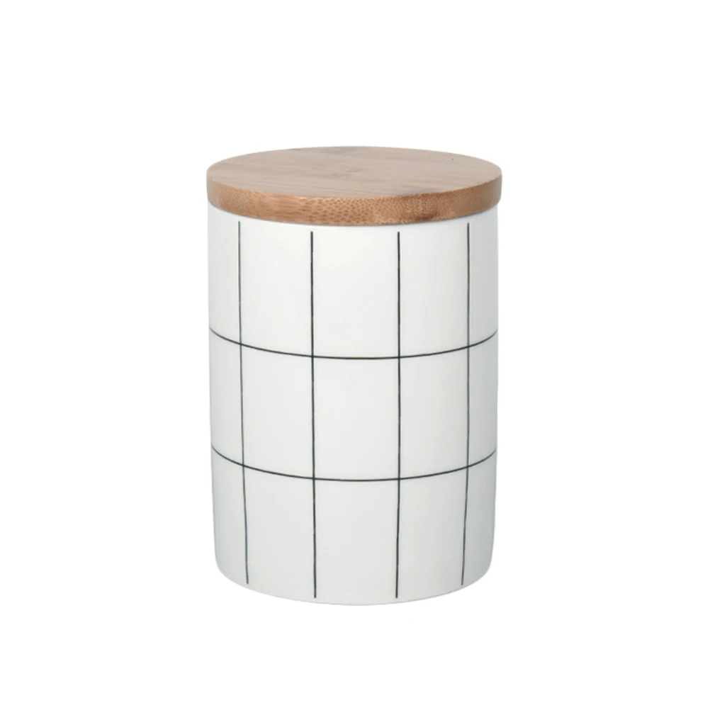 Ceramic Storage Container Porcelain Food Jar Sealed Lid Canister Grid Pattern Environmental Friendly Large Caliber Kitchen
Ceramic Storage Container Porcelain Food Jar Sealed Lid Canister Grid Pattern Environmental Friendly Large Caliber Kitchen