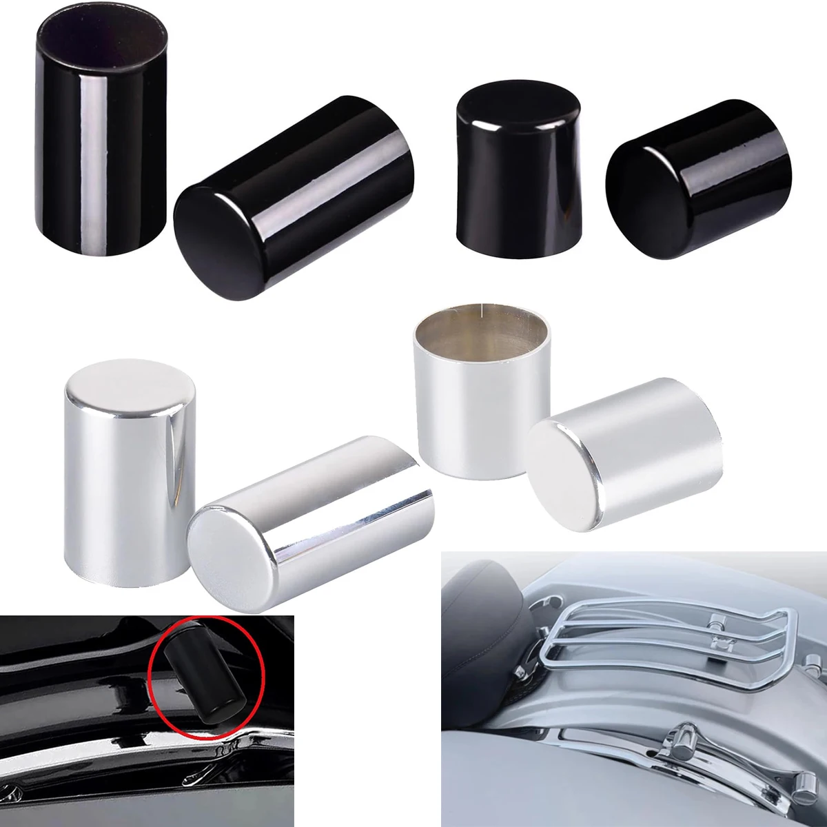 4 Point Docking Hardware Covers Kit for Harley Touring Electra Street Glide Road King Glide FLHR FLHX FLHT Softail Dyna 09-22
4 Point Docking Hardware Covers Kit for Harley Touring Electra Street Glide Road King Glide FLHR FLHX FLHT Softail Dyna 09-22