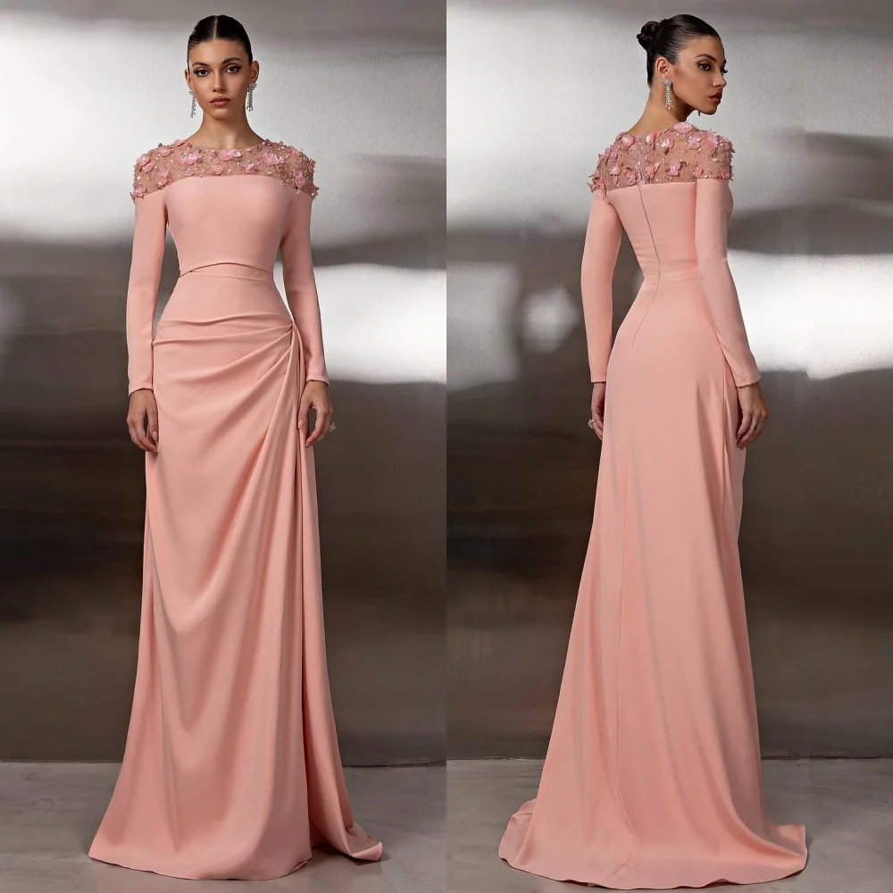 Customized Fashion Formal Jersey Sequined Beading Handmade Flower Straight O-Neck Long Dresses Bespoke Occasion Dresses Matching
Customized Fashion Formal Jersey Sequined Beading Handmade Flower Straight O-Neck Long Dresses Bespoke Occasion Dresses Matching