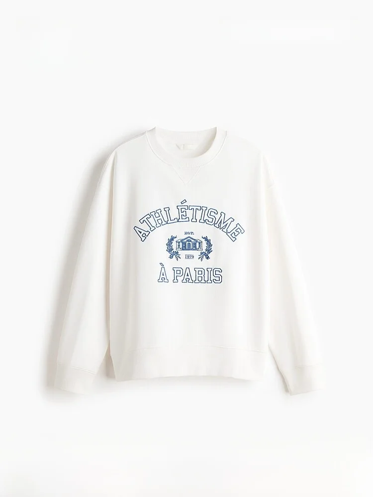 H&M New Women's Patterned Hoodie Loose Fit Casual Style Long Sleeve Cotton Polyester Blend Comfortable Spring Fashion
H&M New Women's Patterned Hoodie Loose Fit Casual Style Long Sleeve Cotton Polyester Blend Comfortable Spring Fashion
