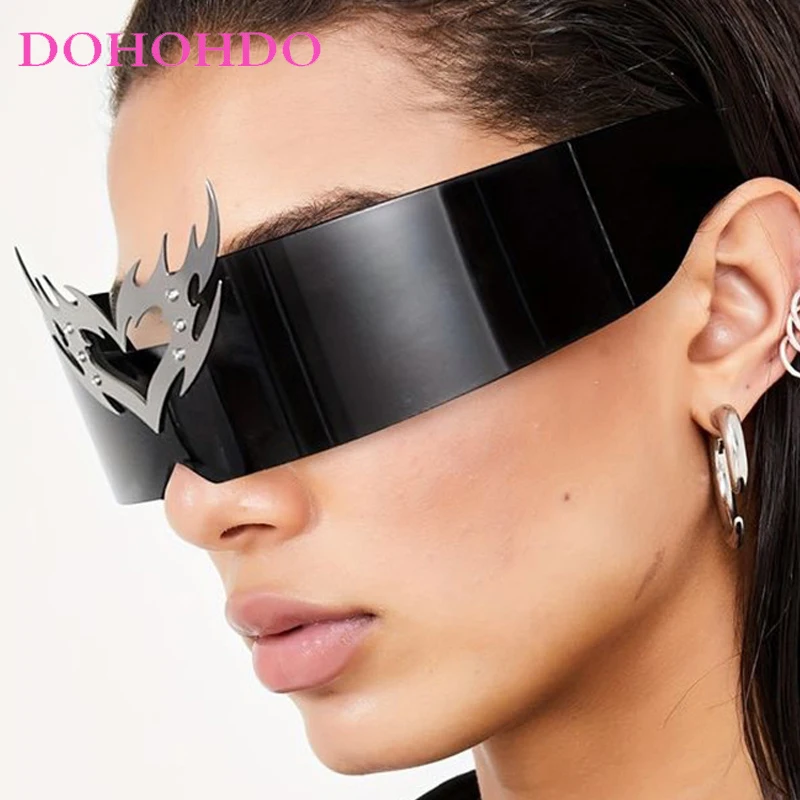 Rimless Steampunk Y2K One Piece Personality Sunglasses Men Women Fashion Luxury Brand Designer Outdoors Sports Sunglasses UV400
Rimless Steampunk Y2K One Piece Personality Sunglasses Men Women Fashion Luxury Brand Designer Outdoors Sports Sunglasses UV400