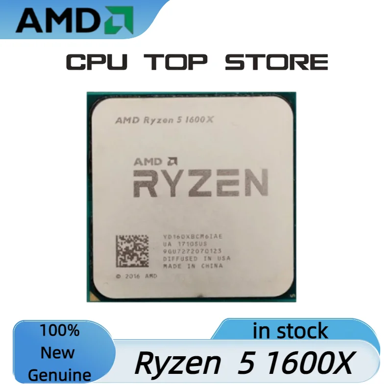 AMD R5 1600X Six-Core Twelve-Thread 3.6 GHz CPU 95W L3=16M Socket AM4 AMD Ryzen 5 1600X
AMD R5 1600X Six-Core Twelve-Thread 3.6 GHz CPU 95W L3=16M Socket AM4 AMD Ryzen 5 1600X