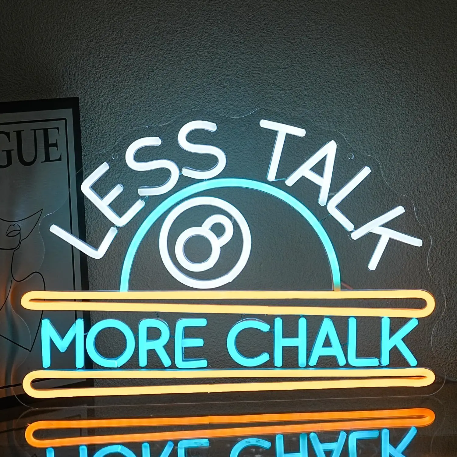 Less Talk More Chalk Неоновая вывеска Бильярдный неоновый свет с питанием от USB для клубной игровой комнаты Бар Декор комнаты для бильярда Лучший подарок для друга
Less Talk More Chalk Неоновая вывеска Бильярдный неоновый свет с питанием от USB для клубной игровой комнаты Бар Декор комнаты для бильярда Лучший подарок для друга