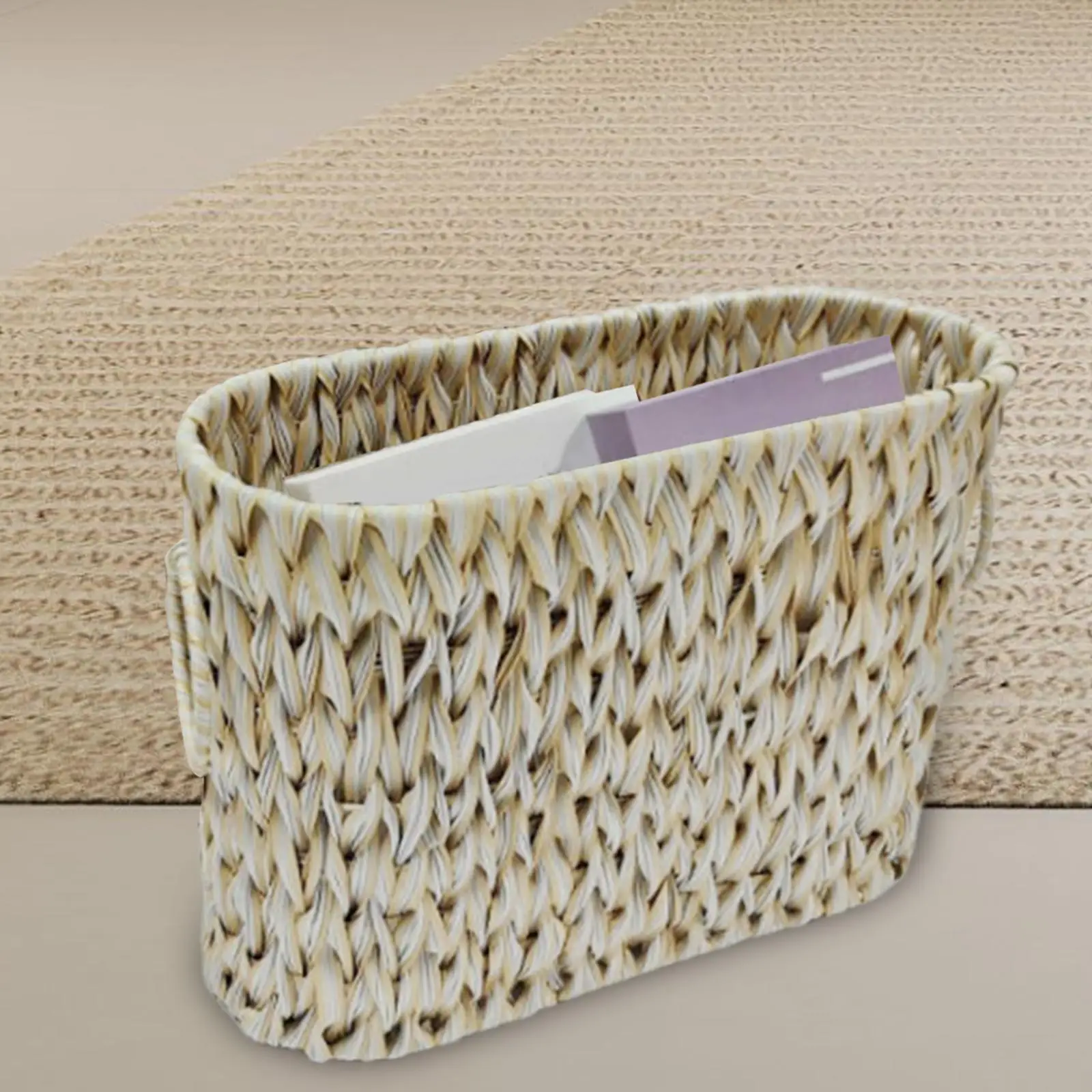 Toilet Paper Basket Lightweight Handwoven with Handles Bin Newspaper Holder for Home Powder Room Books Bathroom Toilet Tank Top
Toilet Paper Basket Lightweight Handwoven with Handles Bin Newspaper Holder for Home Powder Room Books Bathroom Toilet Tank Top