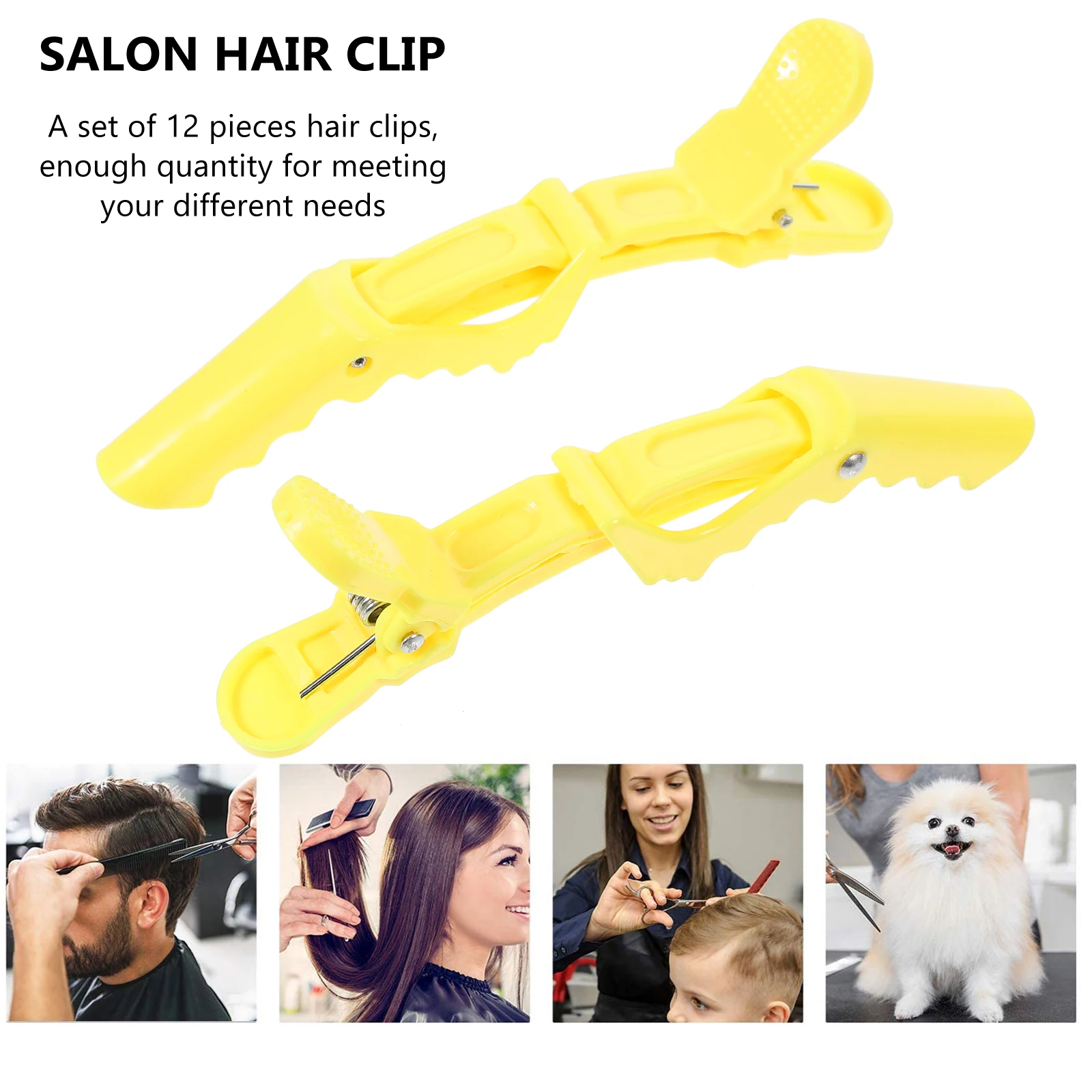 12pcs Alligator Clips Salon Clamps Professional Plastic Sectioning Hair Clips for Styling Perm DIY Washing Make up
12pcs Alligator Clips Salon Clamps Professional Plastic Sectioning Hair Clips for Styling Perm DIY Washing Make up