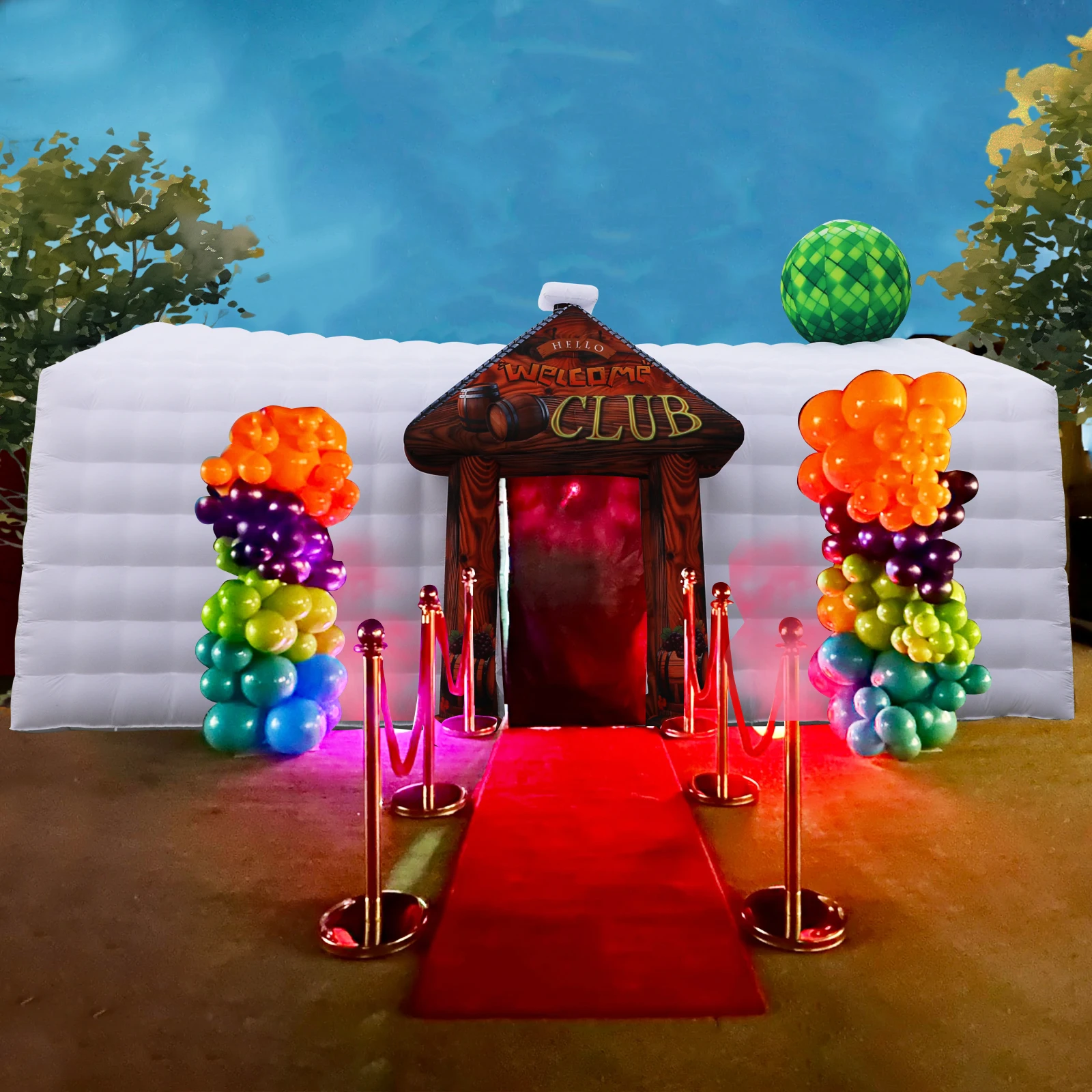30x20x14FT Large White Inflatable Event Tent with Oxford Fabric – Heavy-Duty, Tear-Resistant Shelter for Nightclub Themes, Weddi
30x20x14FT Large White Inflatable Event Tent with Oxford Fabric – Heavy-Duty, Tear-Resistant Shelter for Nightclub Themes, Weddi