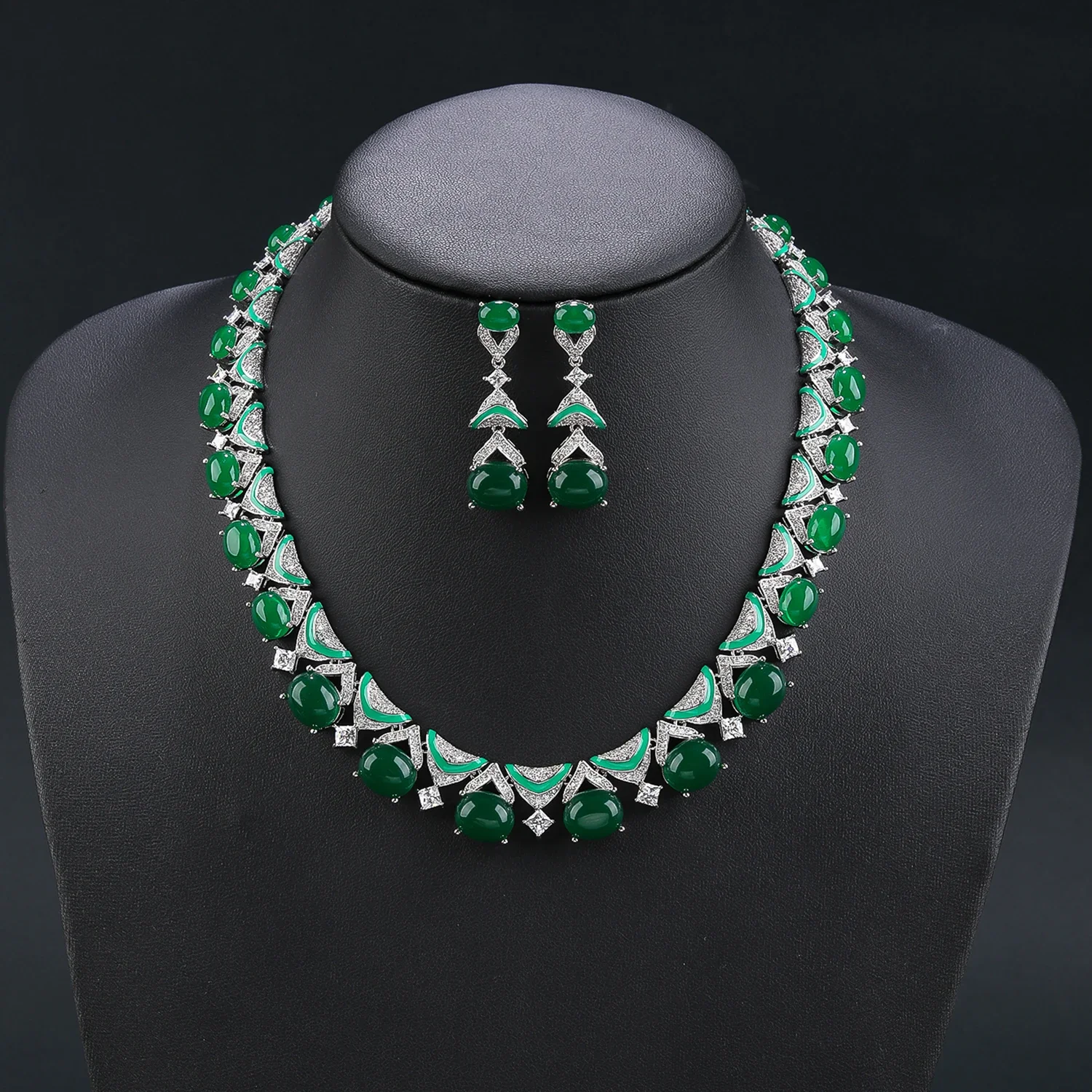 Luxury Cubic Zirconia Earring Necklace Jewelry Sets for Women's Wedding Dubai Bride Jewelry Set Accessories Costume CN11411
Luxury Cubic Zirconia Earring Necklace Jewelry Sets for Women's Wedding Dubai Bride Jewelry Set Accessories Costume CN11411