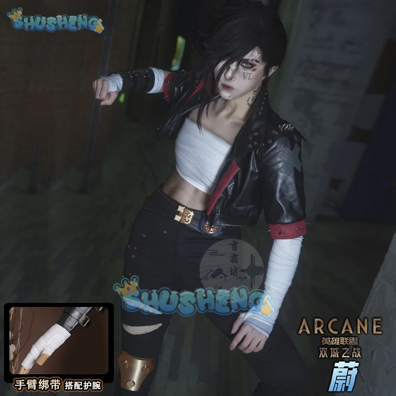 Shusheng LoL Arcane сезон 2, Vi, карнавальный костюм, униформа на Хэллоуин, карнавал, вечеринку, Рождество, ролевая одежда, одежда для женщин
Shusheng LoL Arcane сезон 2, Vi, карнавальный костюм, униформа на Хэллоуин, карнавал, вечеринку, Рождество, ролевая одежда, одежда для женщин