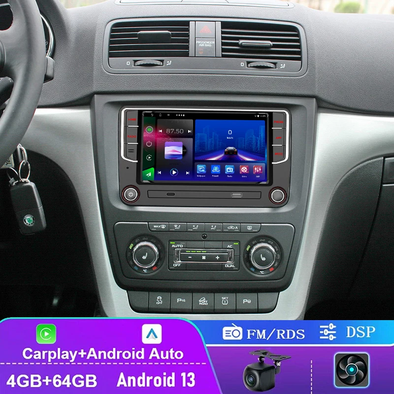 7" 4+64GB For Skoda Yeti 2009-2015 Car Radio Wireless Carplay Android Auto Head Unit BT GPS Canbus MP3 MP4 Multimedia Player
7" 4+64GB For Skoda Yeti 2009-2015 Car Radio Wireless Carplay Android Auto Head Unit BT GPS Canbus MP3 MP4 Multimedia Player