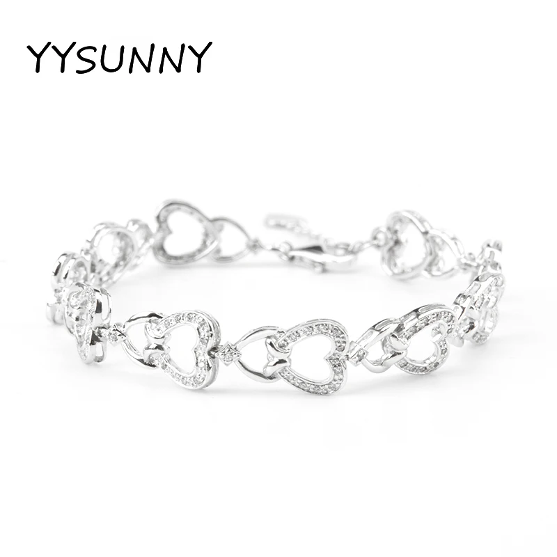 YYSUNNY Classic 925 Sterling Silver Heart Shaped Bracelet for Women Love Charm Chain Gift Wedding Lucky Jewelry
YYSUNNY Classic 925 Sterling Silver Heart Shaped Bracelet for Women Love Charm Chain Gift Wedding Lucky Jewelry