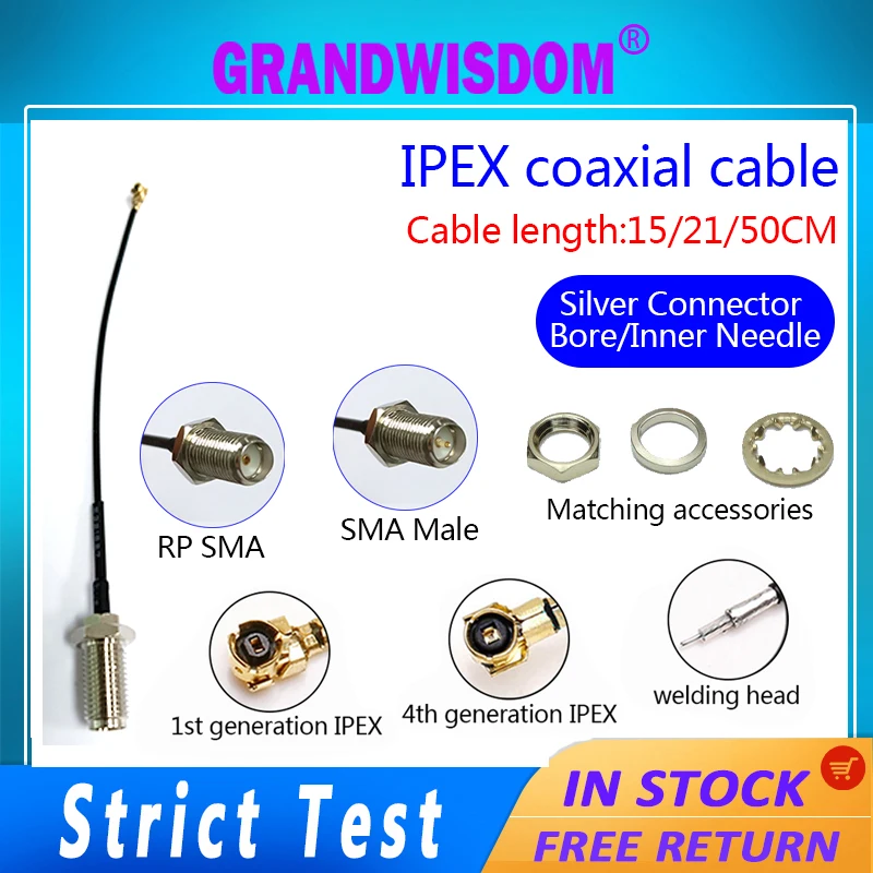 GRANDWISDOM Coaxial IPEX1 IPEX4 RF module Antenna Cable Antioxidant Anticorrosion Durable Inner Pin or Hole
GRANDWISDOM Coaxial IPEX1 IPEX4 RF module Antenna Cable Antioxidant Anticorrosion Durable Inner Pin or Hole