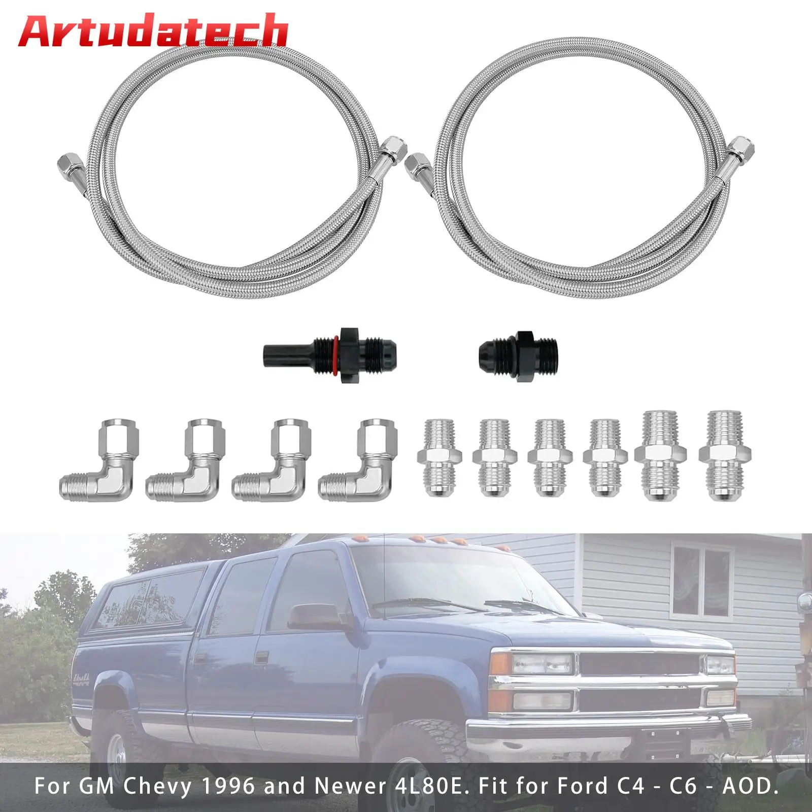 Artudatech 70 "SS плетеный шланг охлаждения трансмиссии для Turbo 700R4-4L60-4L60E-4L65E автомобильные аксессуары
Artudatech 70 "SS плетеный шланг охлаждения трансмиссии для Turbo 700R4-4L60-4L60E-4L65E автомобильные аксессуары