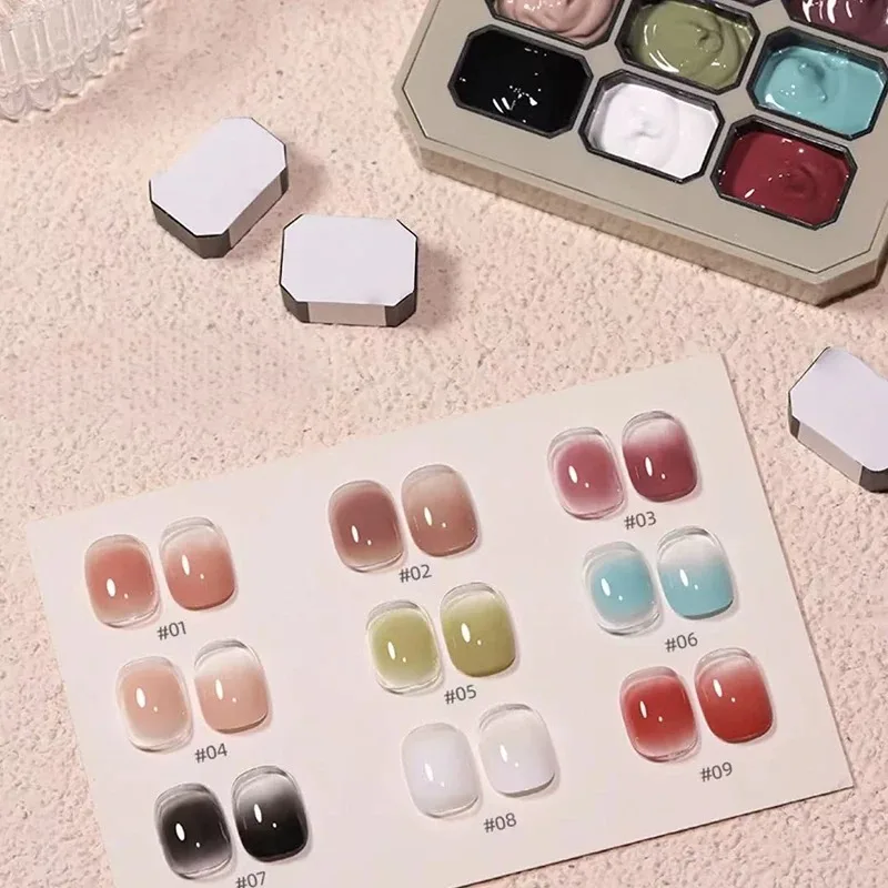 Top Selling 9-color Solid Gradient High-saturation Blush Nail Polish Blue Nails Pink Nails UV LED Light Nails
Top Selling 9-color Solid Gradient High-saturation Blush Nail Polish Blue Nails Pink Nails UV LED Light Nails