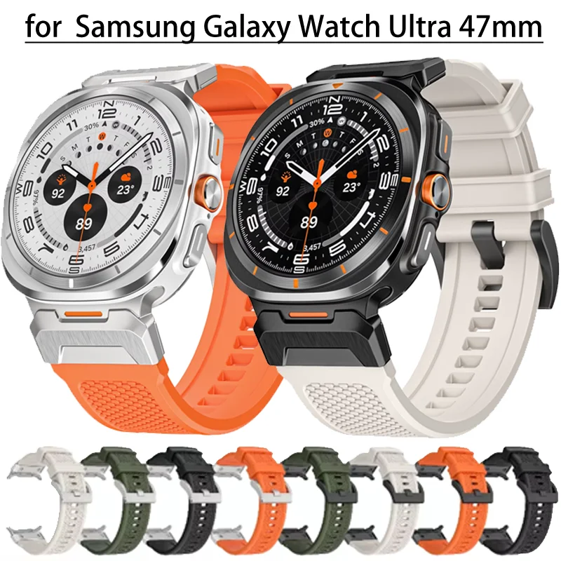 Silicone Mecha Strap for Samsung Galaxy Watch Ultra 47mm Stainless Steel Buckle Sports Bracelet Galaxy Watch Ultra RUBBER Band
Silicone Mecha Strap for Samsung Galaxy Watch Ultra 47mm Stainless Steel Buckle Sports Bracelet Galaxy Watch Ultra RUBBER Band