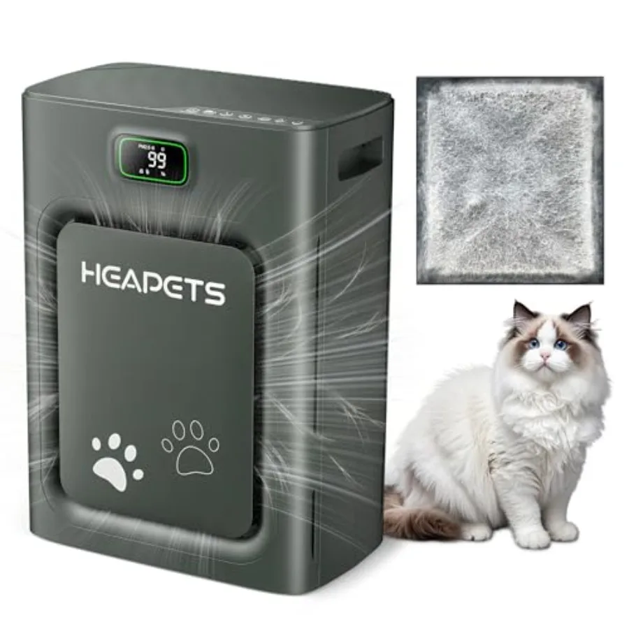 Pet Air Purifier for Home Large Room 2500 sq ft, H13 HEPA Washable Double-Sided Filter, Black, Removes Pet Hair Dander Odor All
Pet Air Purifier for Home Large Room 2500 sq ft, H13 HEPA Washable Double-Sided Filter, Black, Removes Pet Hair Dander Odor All