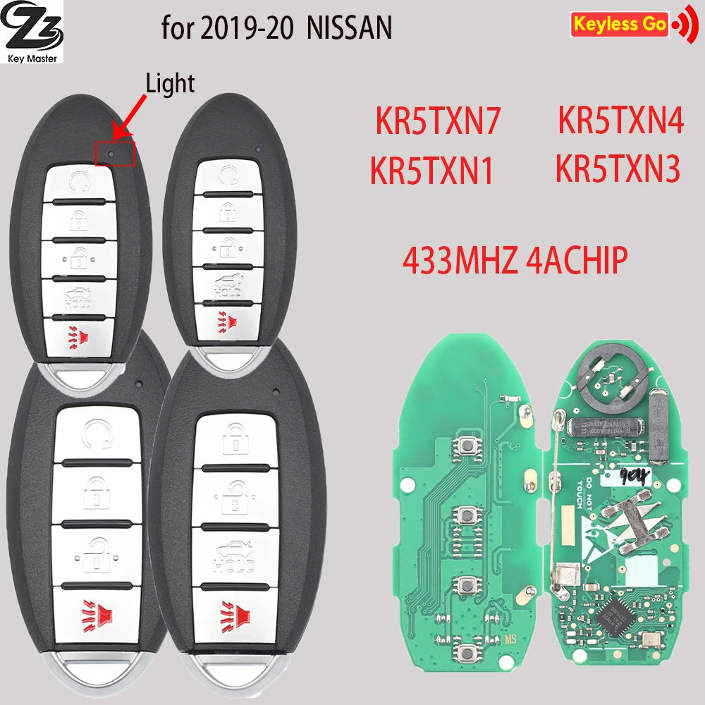 Zz KR5TXN7/XN1/XN3/XN4 S180144904/801/503/803/507 4A чип 433 МГц ключ без ключа Go для Nissan Rogue Altima Teana Sylphy Kicks
Zz KR5TXN7/XN1/XN3/XN4 S180144904/801/503/803/507 4A чип 433 МГц ключ без ключа Go для Nissan Rogue Altima Teana Sylphy Kicks