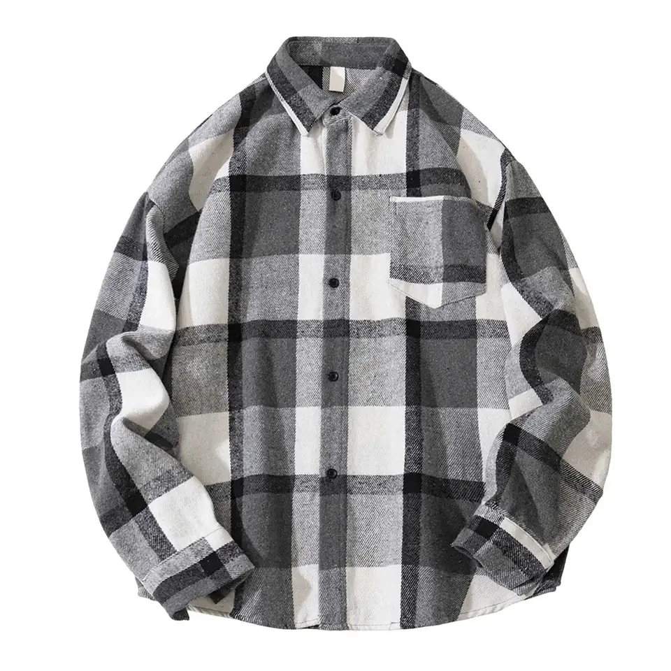 Spring Men's Classic Plaid Shirt Fashion Long Sleeve Checkered Shirts Lapel Single-Breasted Casual Men Tops Plus Size M-5XL
Spring Men's Classic Plaid Shirt Fashion Long Sleeve Checkered Shirts Lapel Single-Breasted Casual Men Tops Plus Size M-5XL